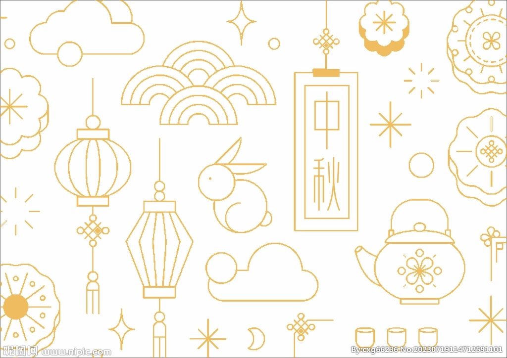 中秋素材 背景 矢量图