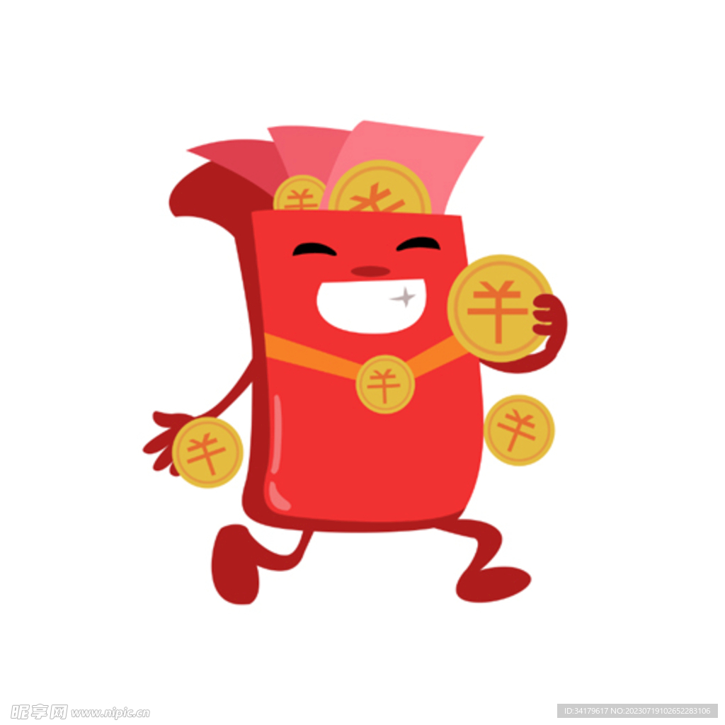 红包钱币卡通