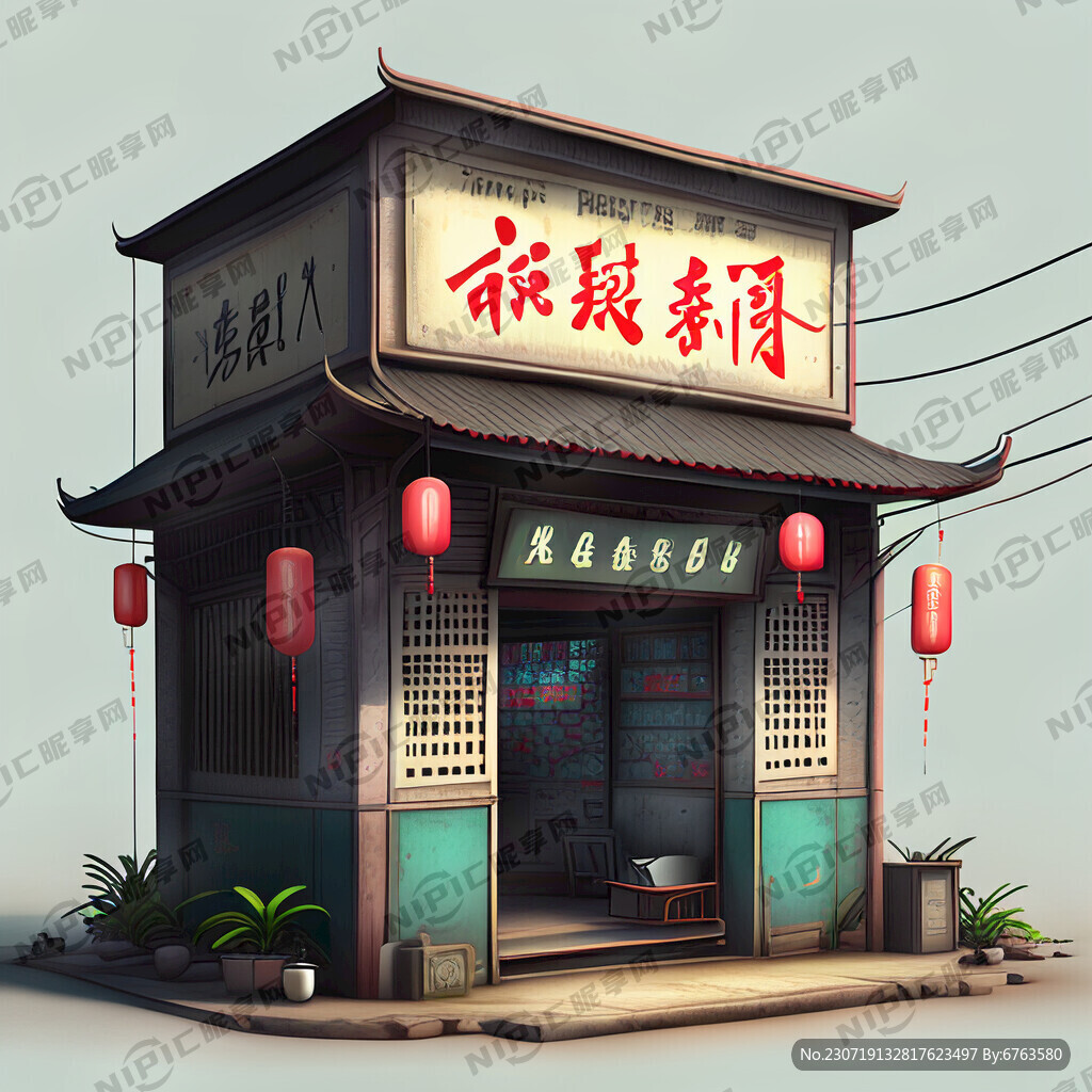 闽南风格的建筑 反电信诈骗摊位