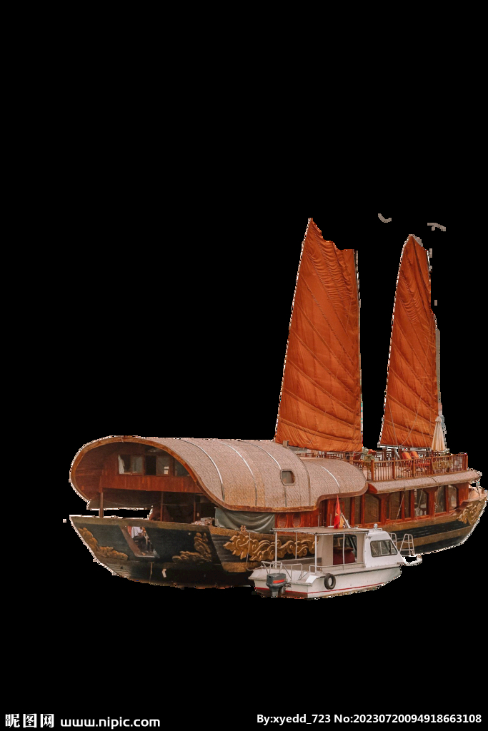复古帆船免扣素材