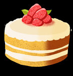 插画小蛋糕PSD分层素材