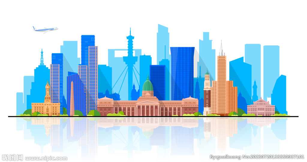 布宜诺斯艾利斯城市剪影