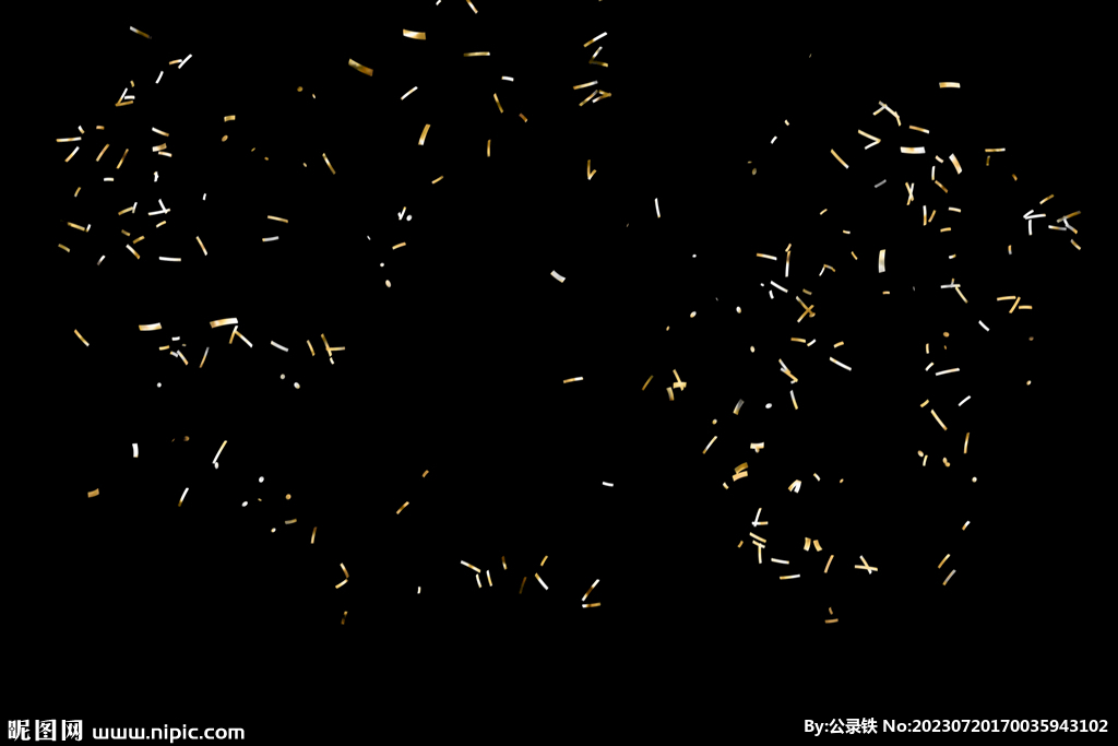 金色节日纸屑图片 