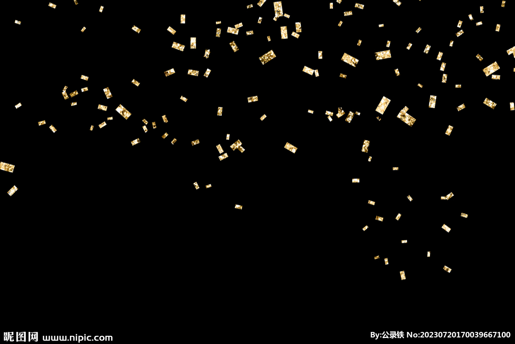 金色节日纸屑图片 