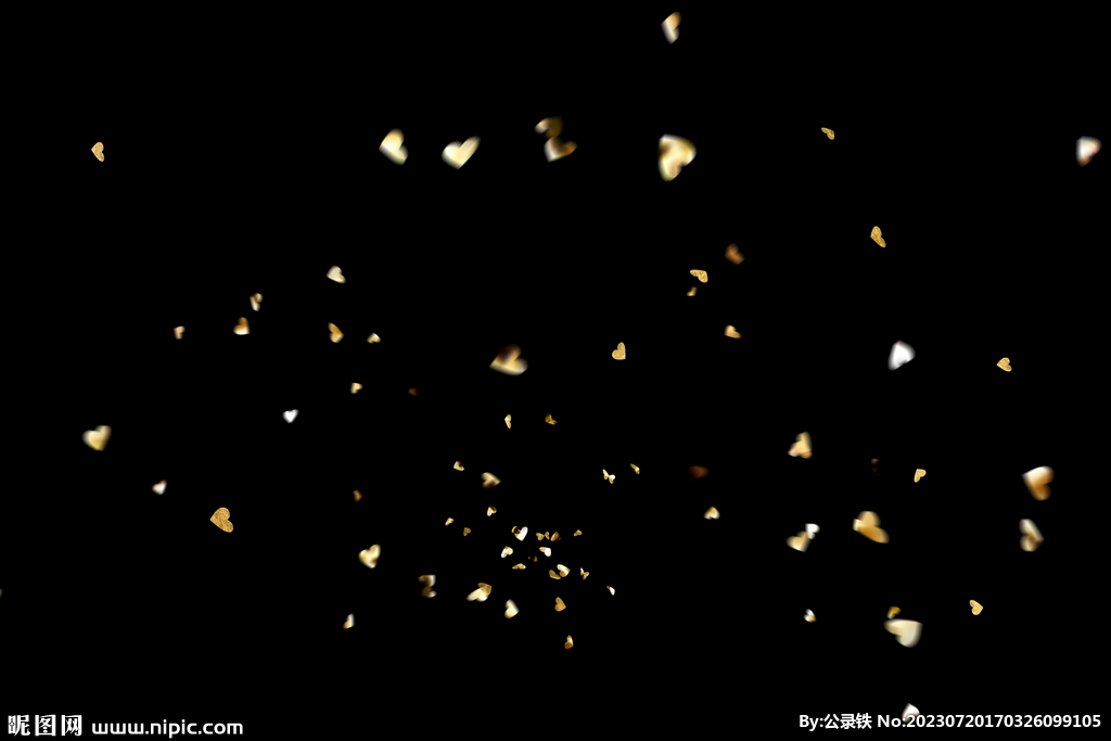 金色节日纸屑图片