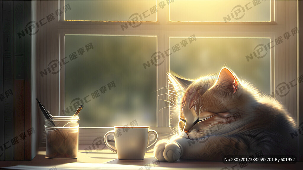 远景 早晨的窗户 阳光 书桌