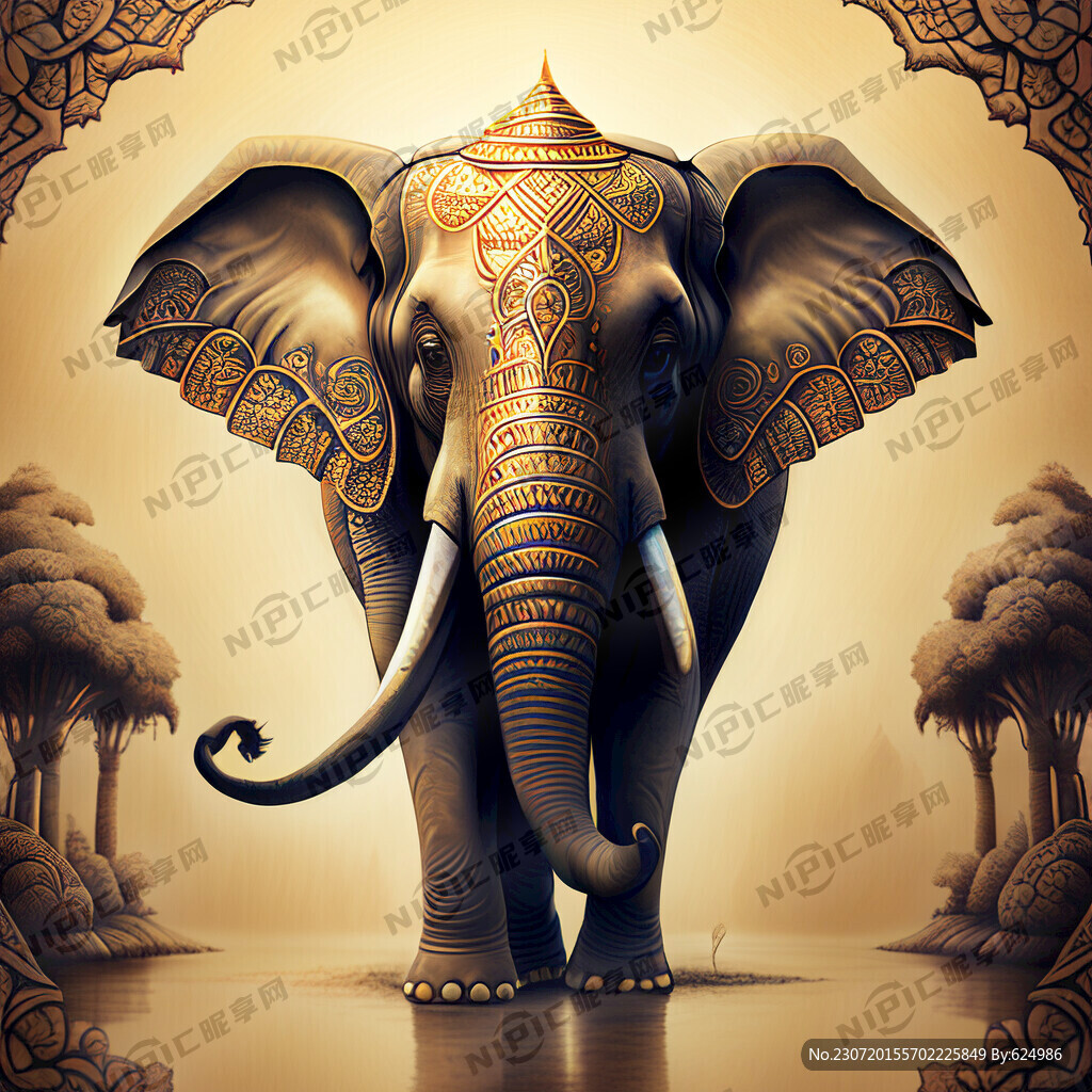 泰式大象底图