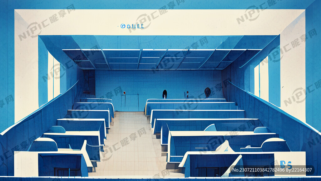 同学会 二十周年 蓝色 清爽