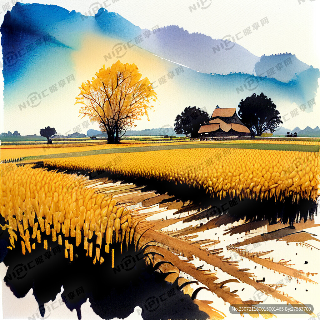 丰收的季节 五谷丰登 浅色的