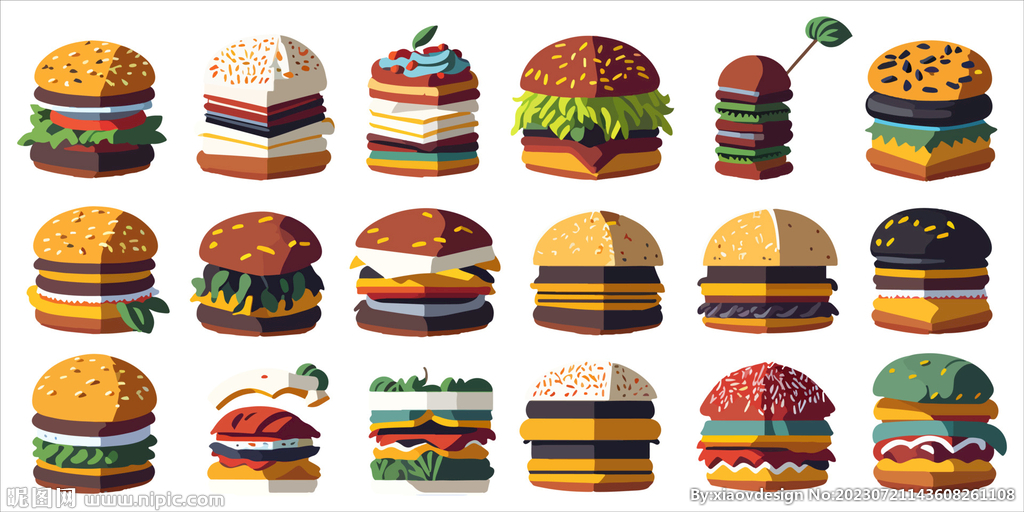 汉堡插画