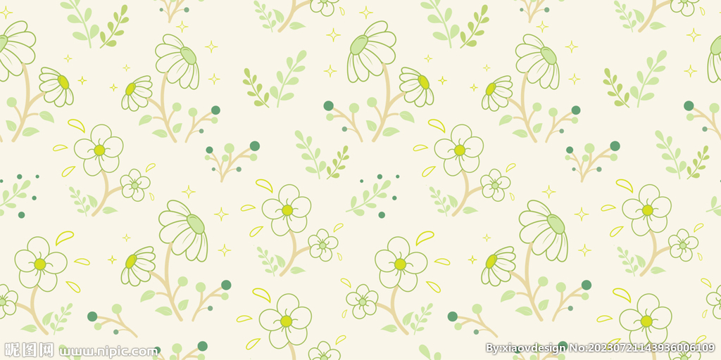 小清新花朵图案