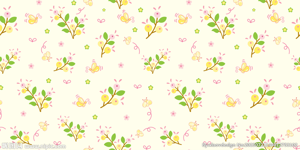 小清新花朵图案