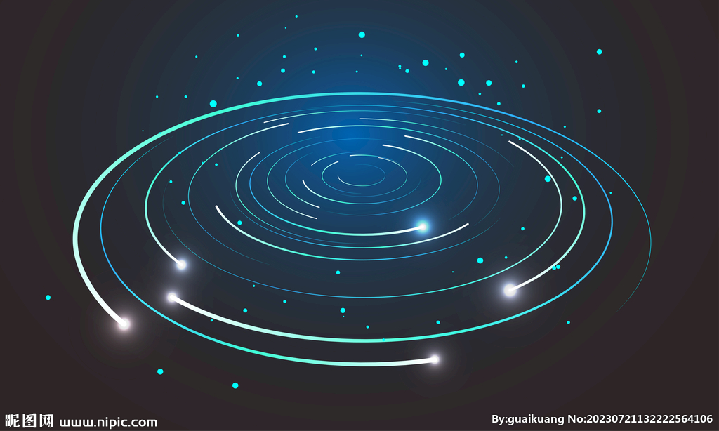 圆形光影线条背景