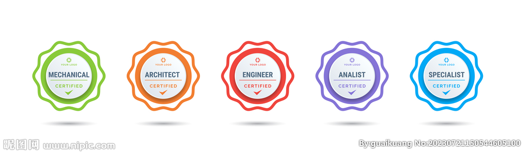 国外矢量印章图标