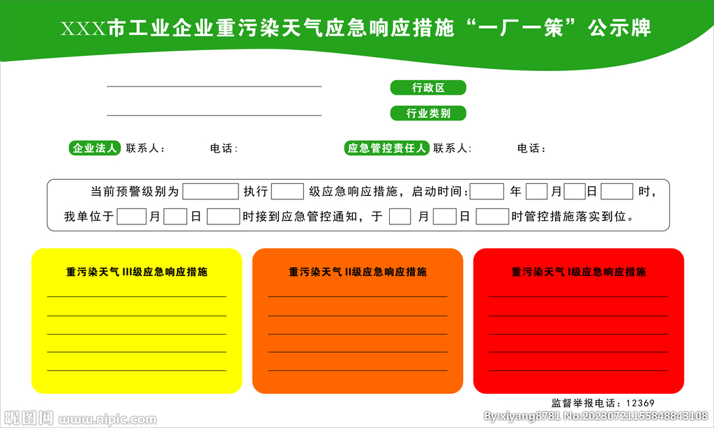 一厂一策公示牌