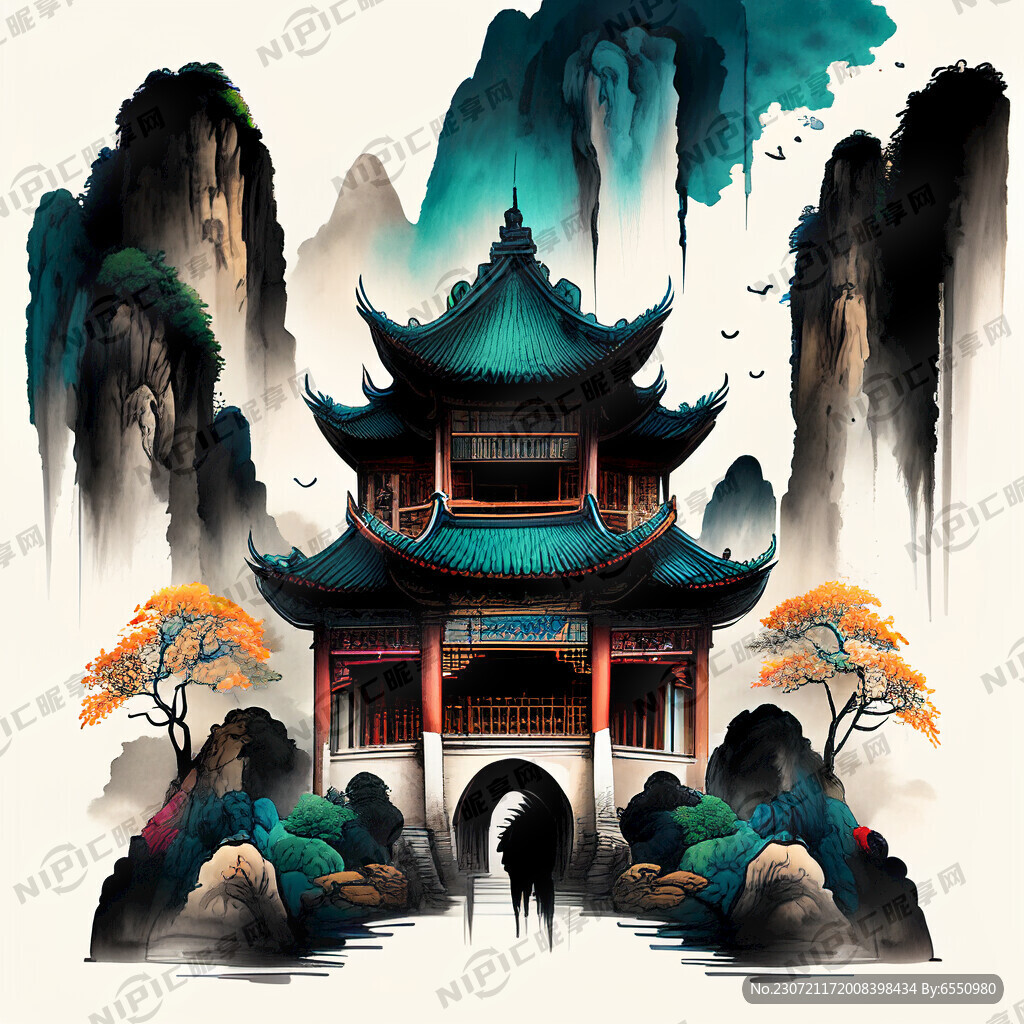 成都地标建筑 熊猫 国潮风