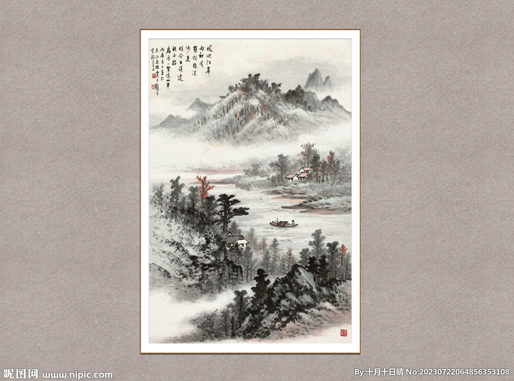 风过江岸雨初晴