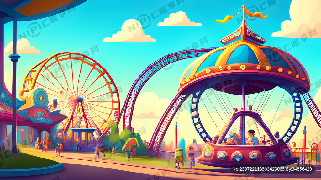 游乐园 梦幻科技 过山车