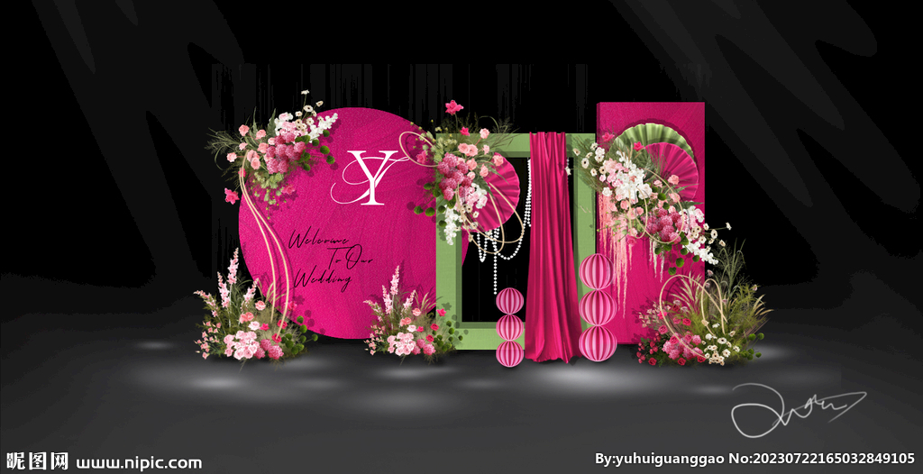 南洋风玫红婚礼效果