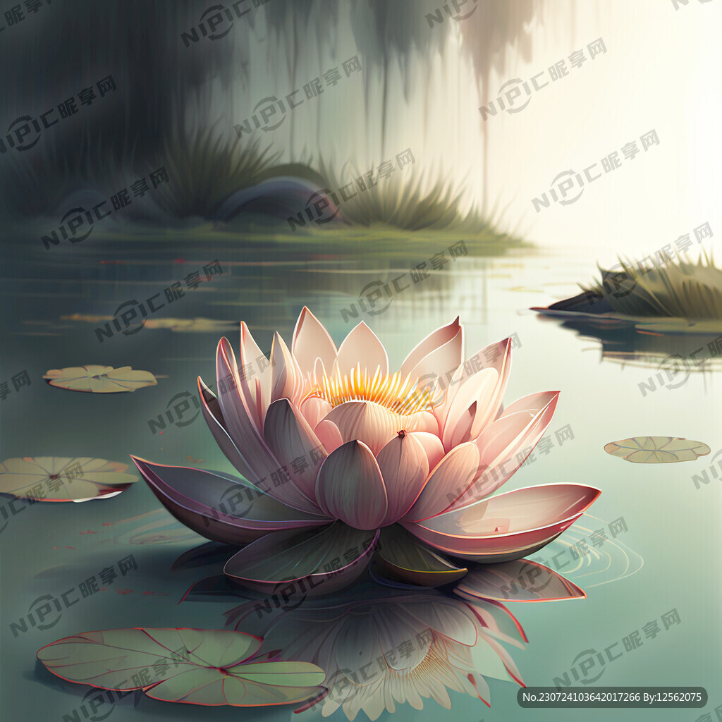 池塘里一半长满了荷花一半是水