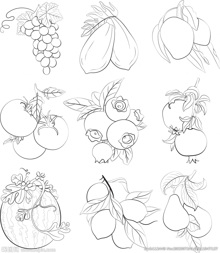 水果线条