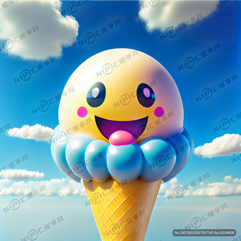 冰淇淋形状充气玩具　充气　透明