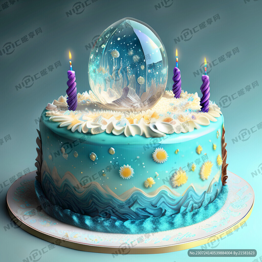 生日蛋糕 晶莹剔透 梦幻