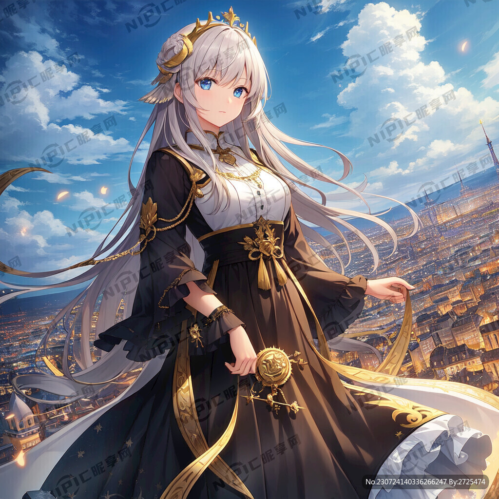 站在城市之巅的男性天使