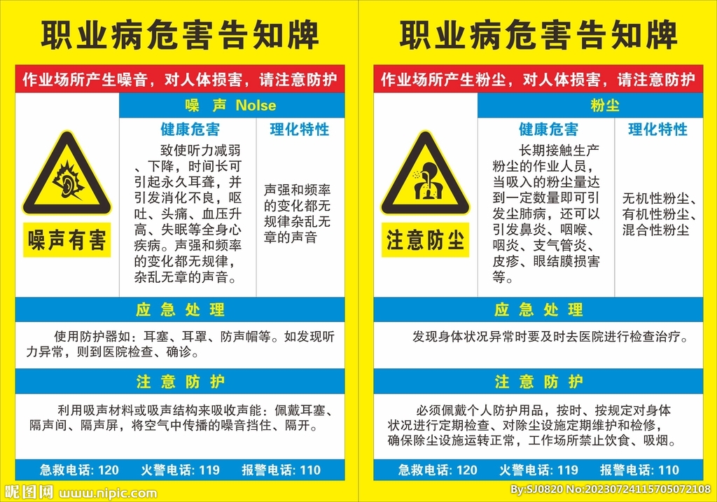 职业病危害告知牌