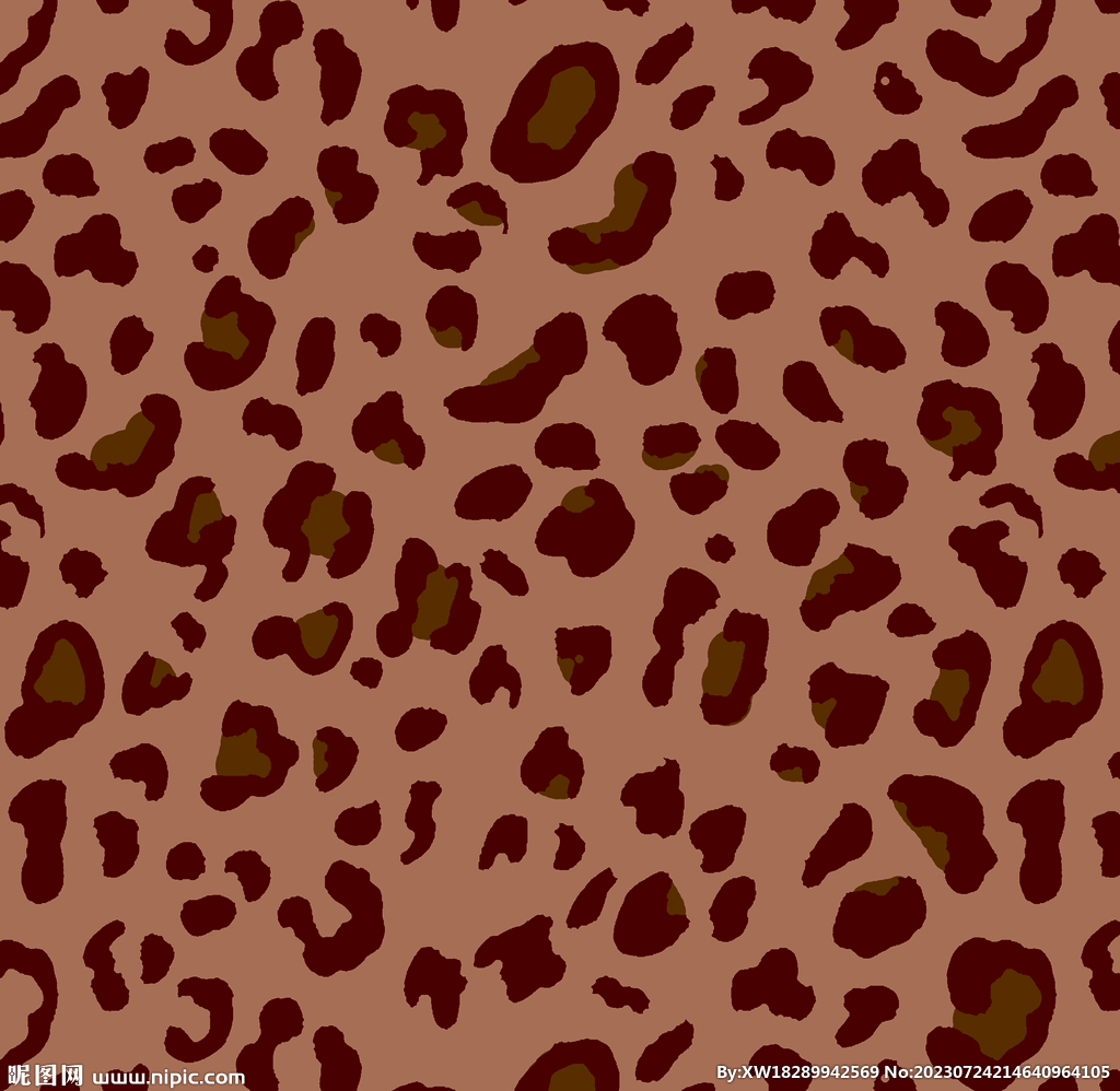 豹纹花 数码印花 大牌豹纹