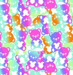 渐变大牌卡通熊