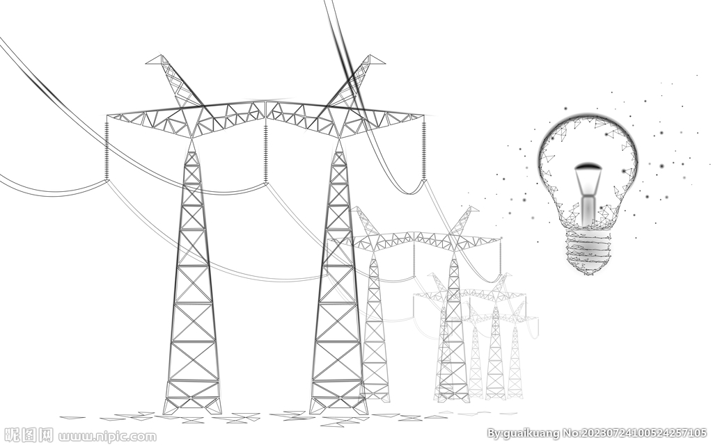 电线杆插画背景