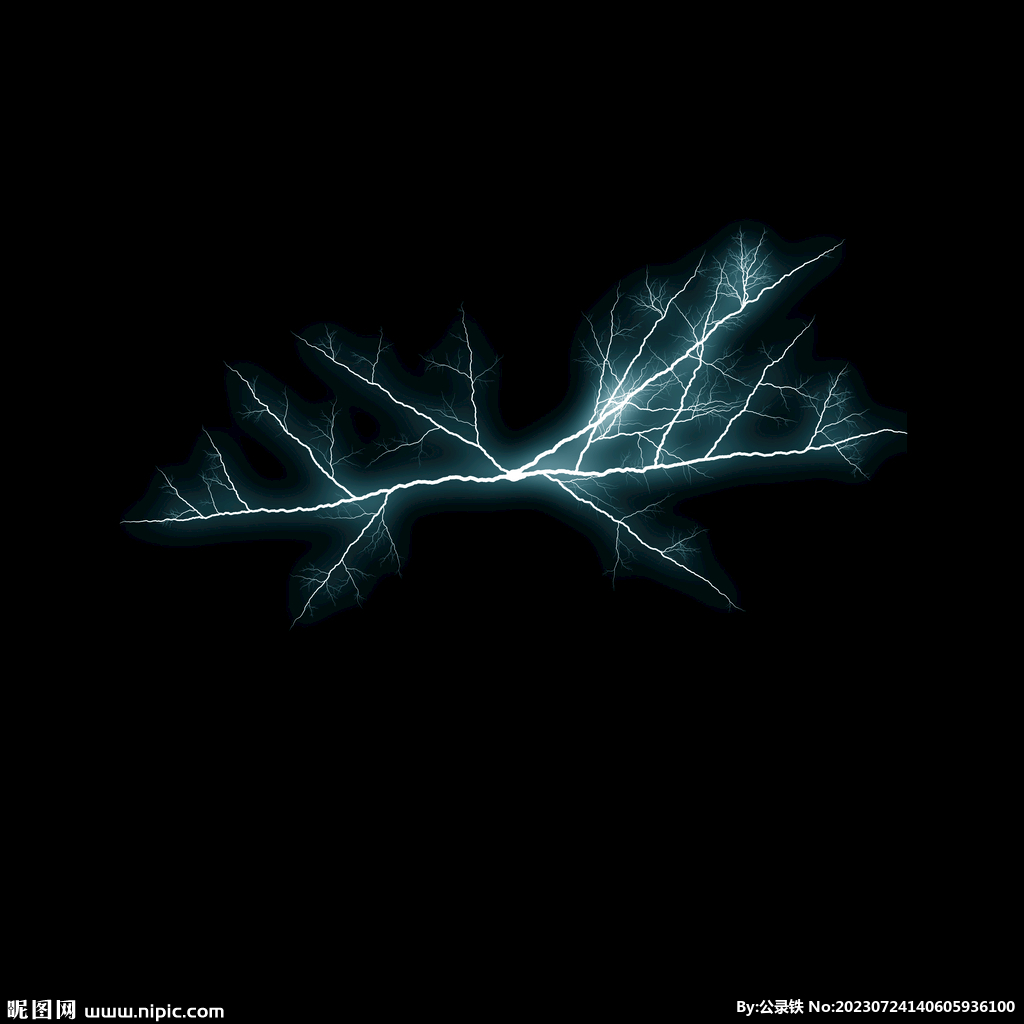 雪花状闪电闪光雷电叠加背景素材