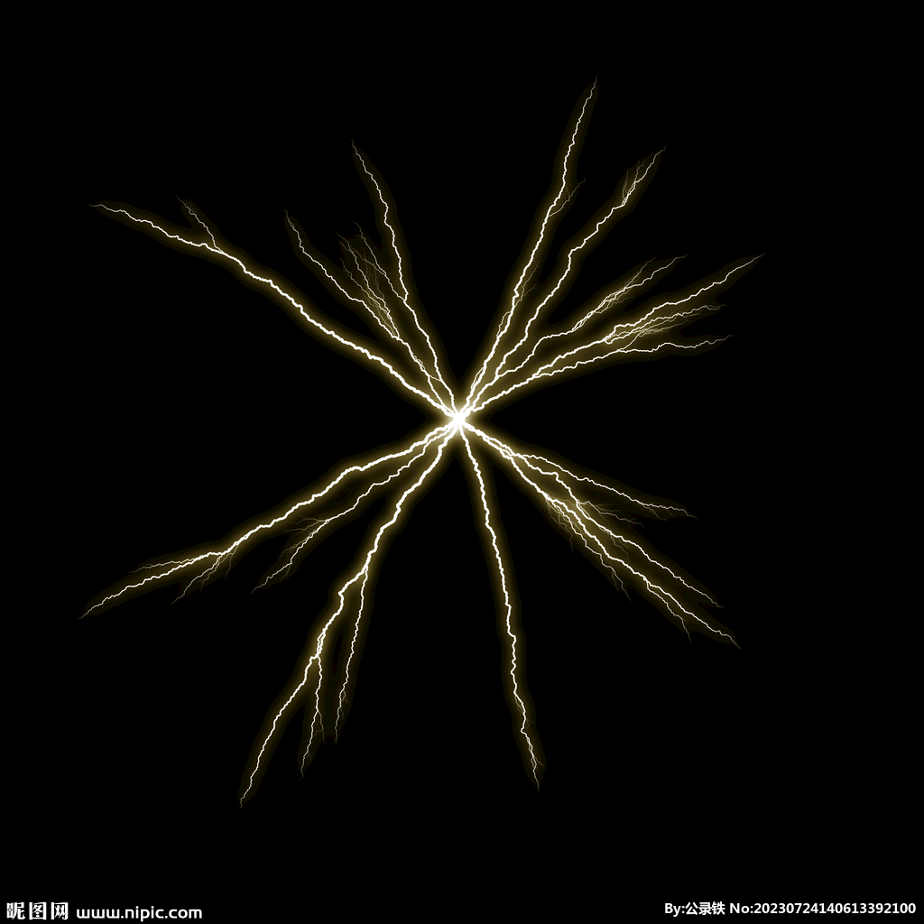 雪花状闪电闪光雷电叠加背景素材