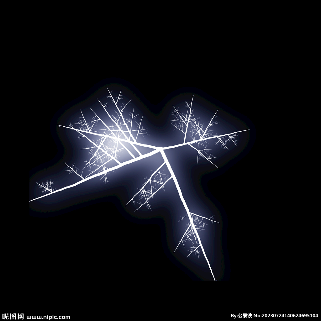 雪花状闪电闪光雷电叠加背景素材