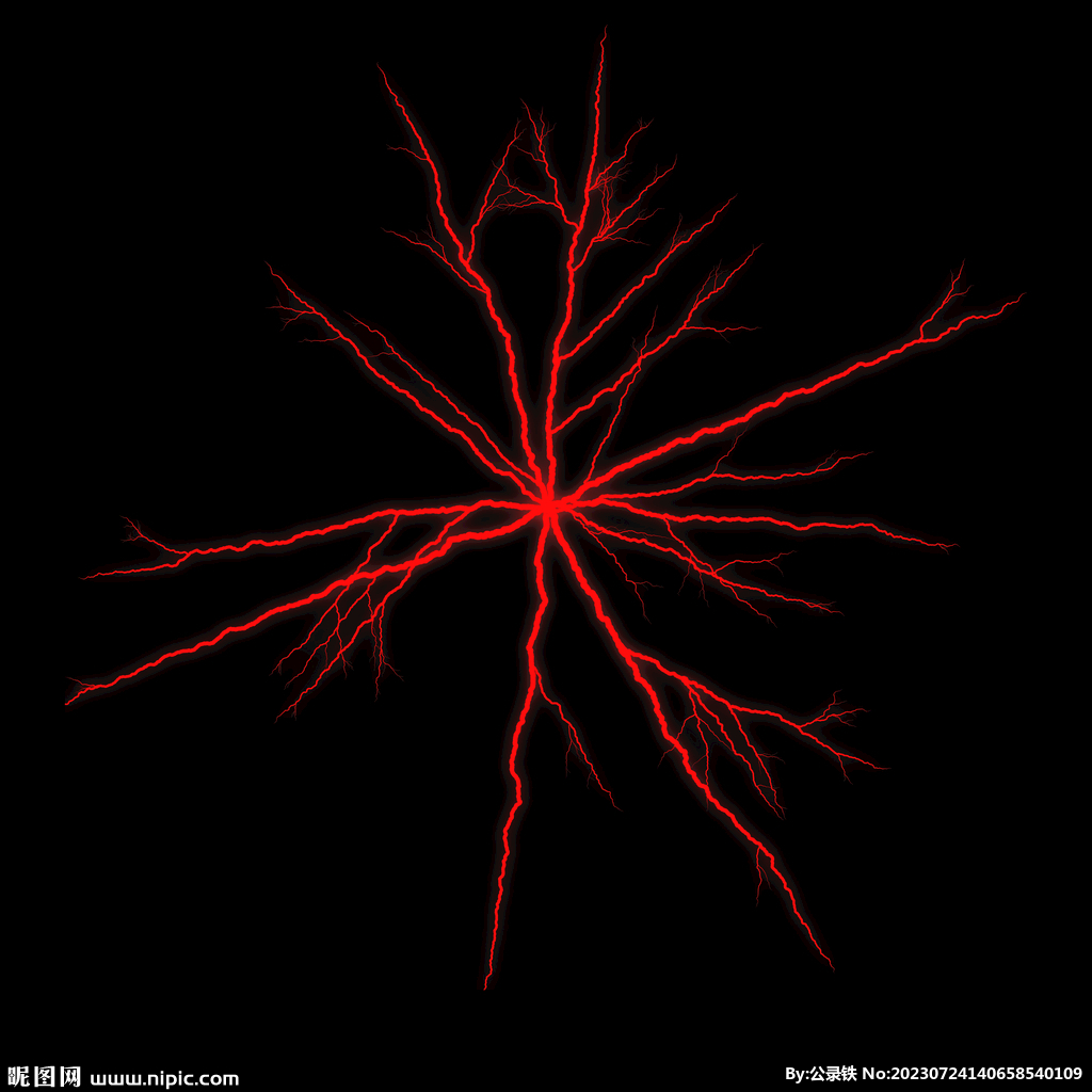 雪花状闪电闪光雷电叠加背景素材