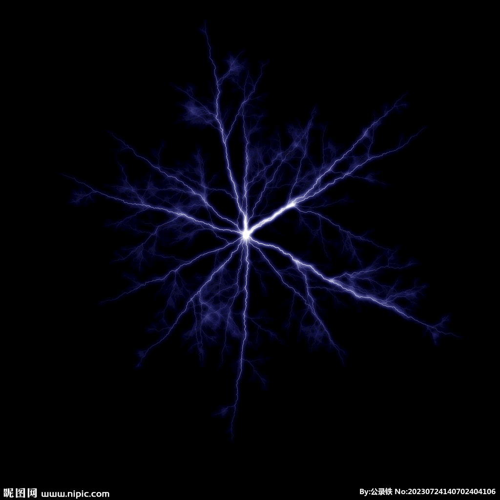 雪花状闪电闪光雷电叠加背景素材