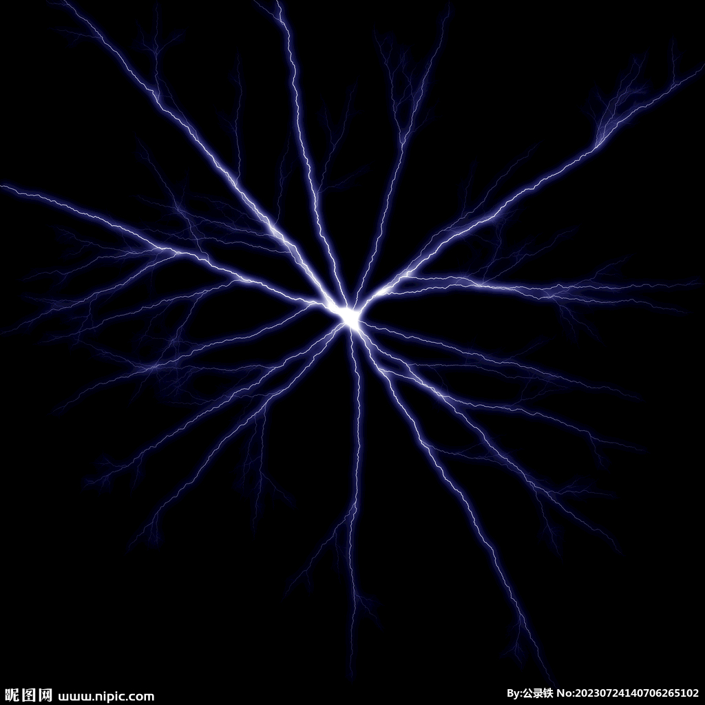 雪花状闪电闪光雷电叠加背景素材
