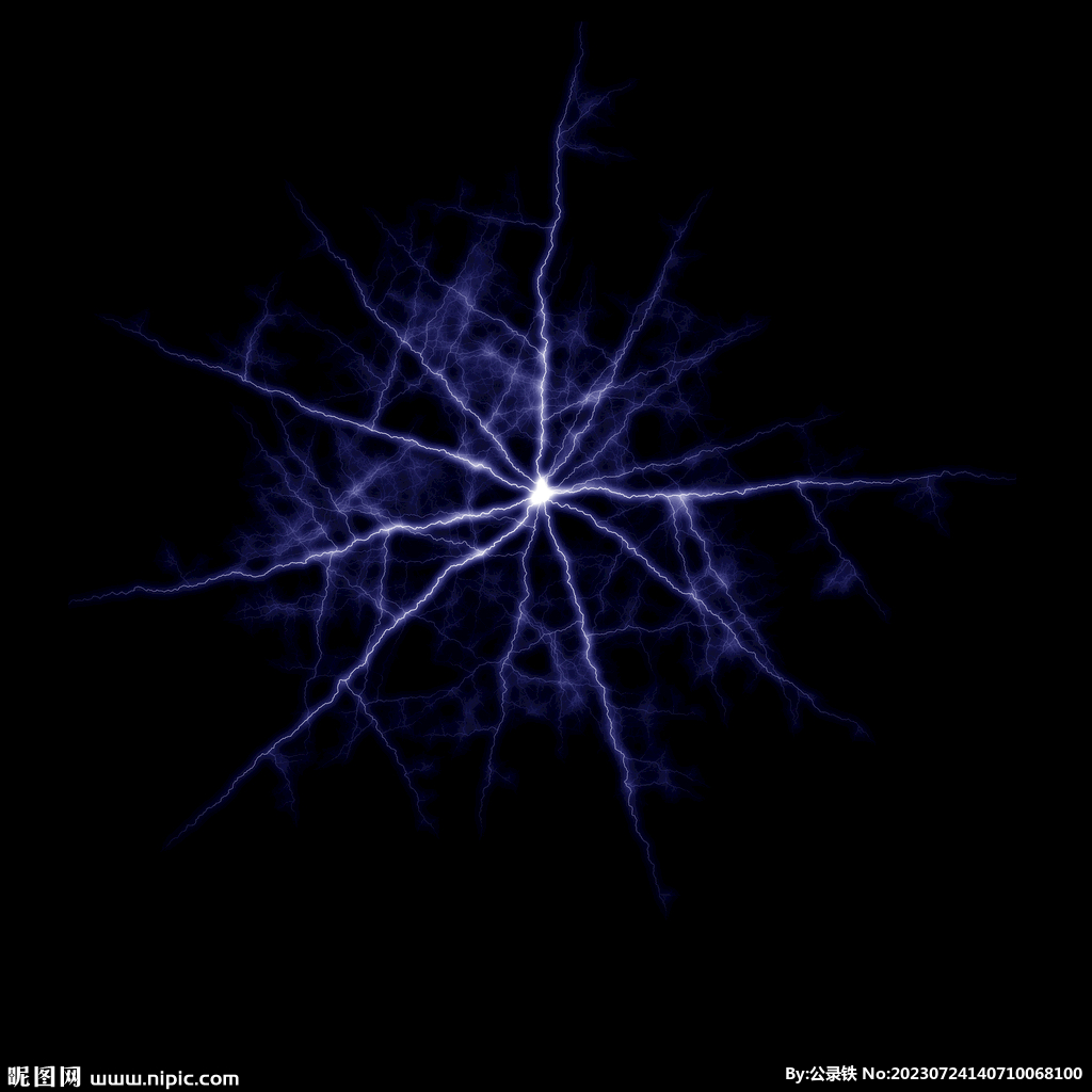 雪花状闪电闪光雷电叠加背景素材