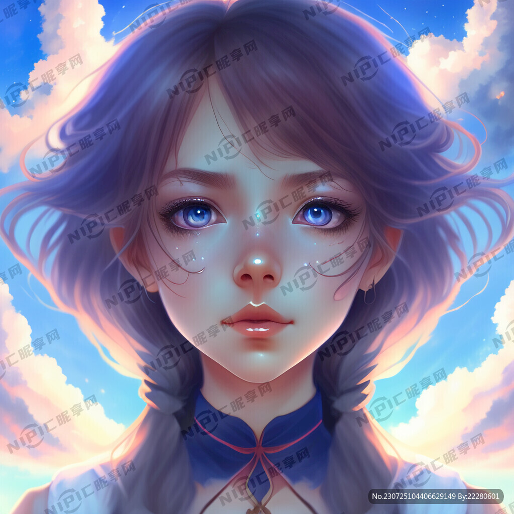 绚丽画面 魔法 少女 天空
