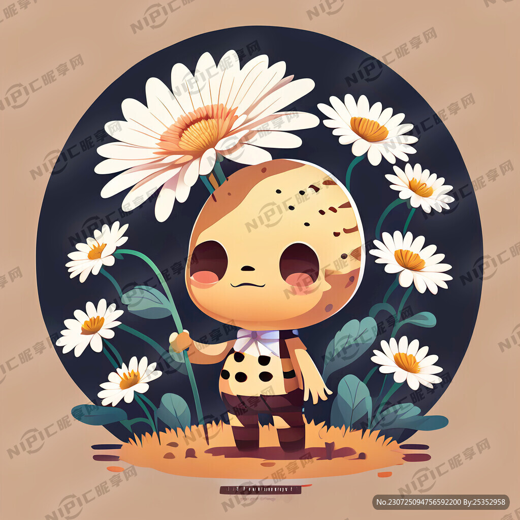 花生插画 拟人化 扁平风 可爱