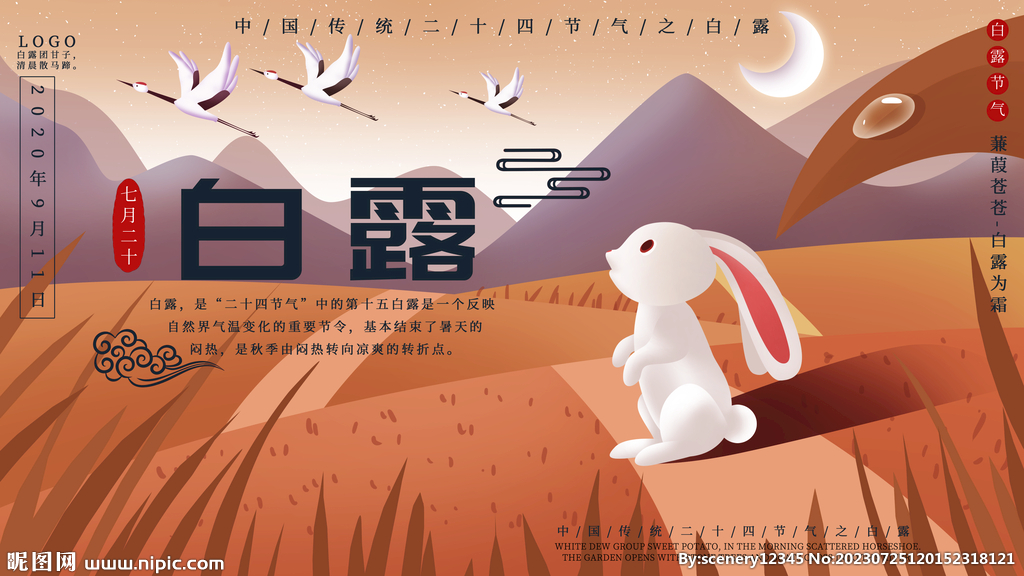 白露节气海报