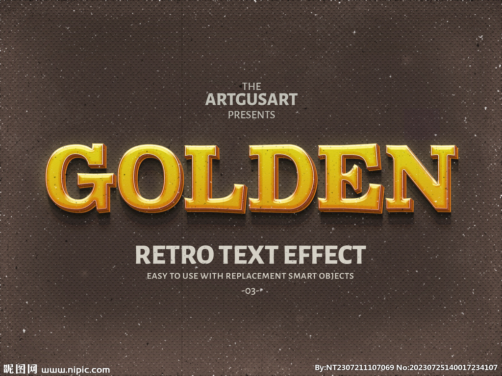 复古字体效果样机