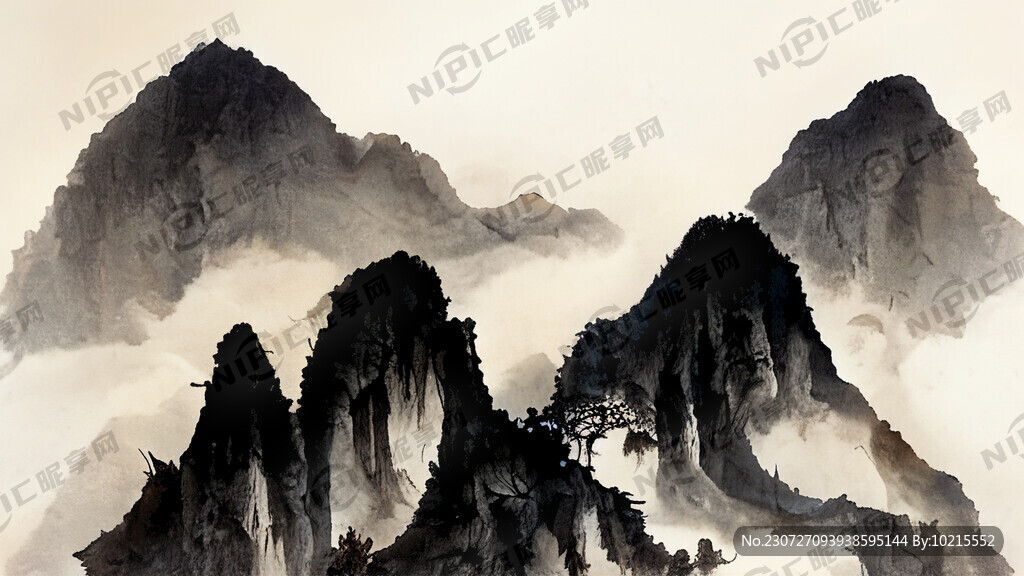 中国风意境水墨