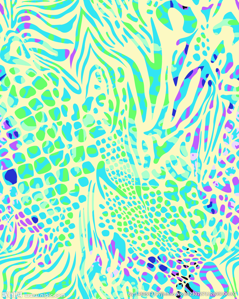 斑马 豹纹  色块