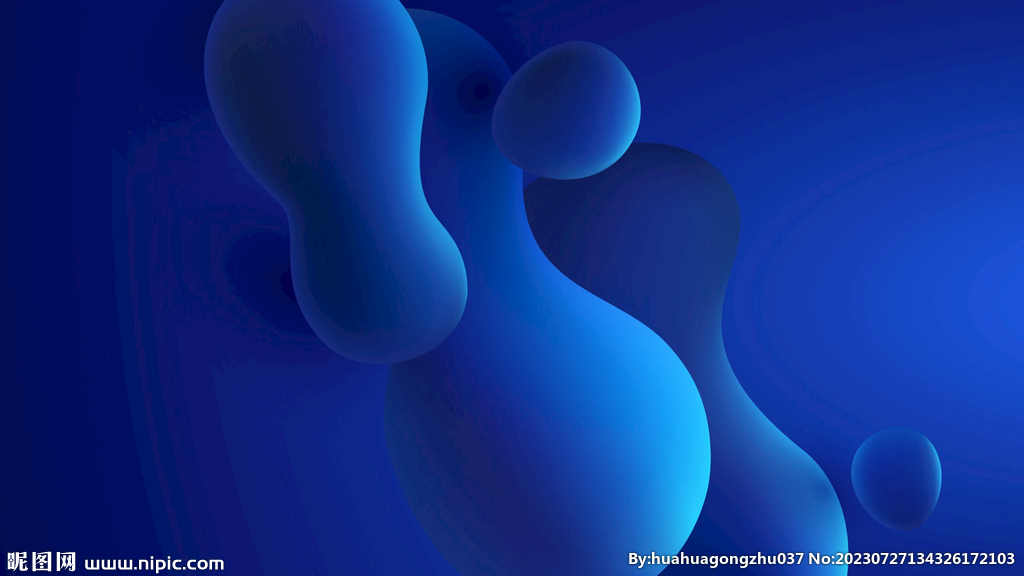 3d蓝色玻璃质感抽象科技线条