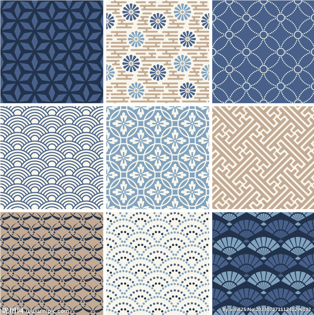 矢量花纹背景素材