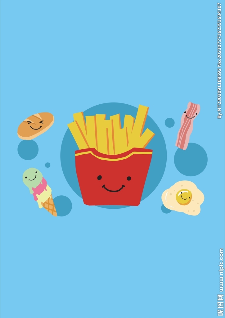 麦当当薯条煎蛋冰激凌雪糕面包卡