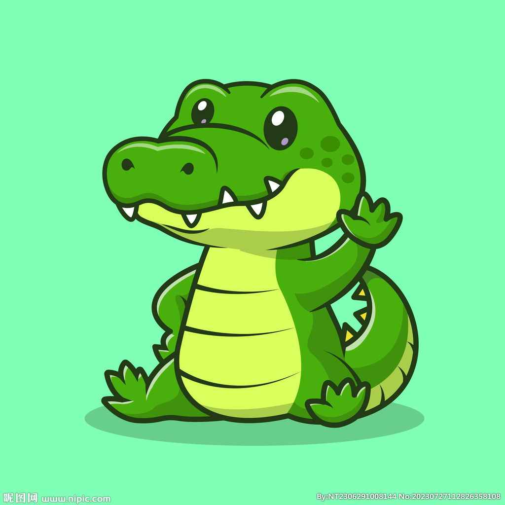 可爱卡通鳄鱼