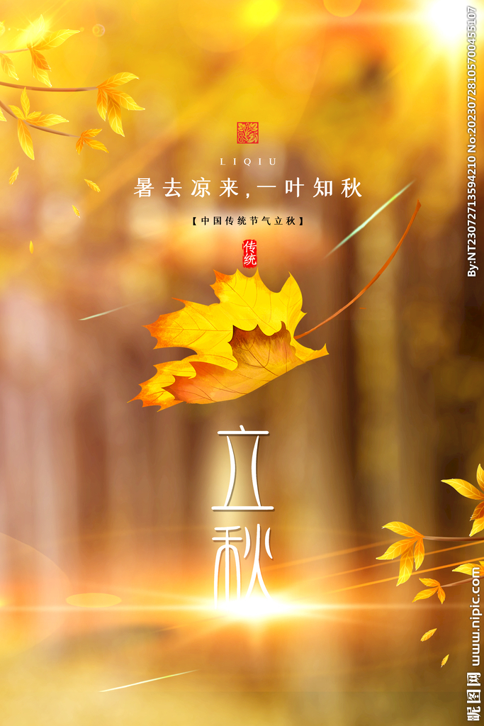 立秋24节气广告